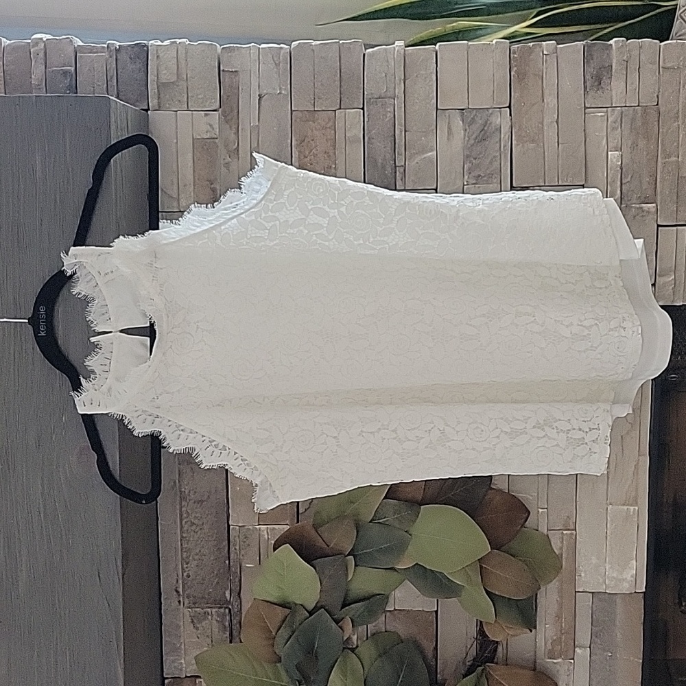 White Lace Halter Style Top